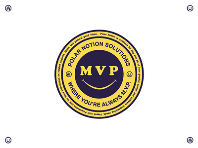 M.V.P. ☺︎ branding enlightenment good vibes illustration smiley face sticker