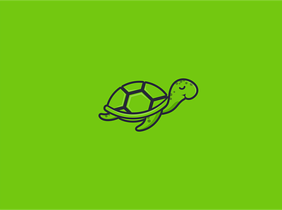 The lazy turtle logo animation art branding design flat icon illustration illustrator logo vector