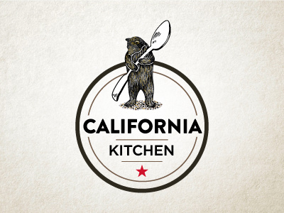 California Kitchen california design food kitchen logo