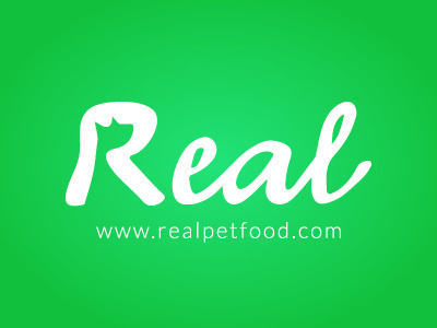 Real Pet Food cat design dog food logo