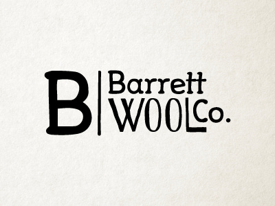 Barret Wool classic design logo monochrome typographic