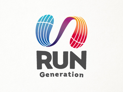 Run Generation abstract colorful conceptual design logo