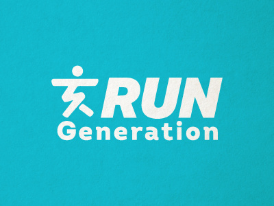 Run Generation - option 2 conceptual design logo monochrome