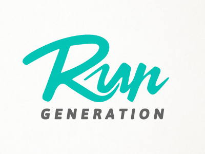 Run Generation - option 3 calligraphy design logo typographic