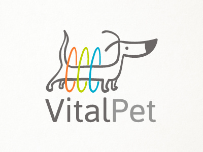 Vital Pet logo cute design dog logo medical vet