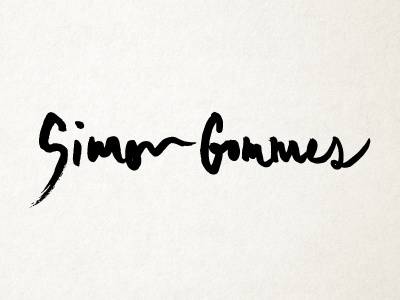 Simon Gommes calligraphy design handmade logo typographic