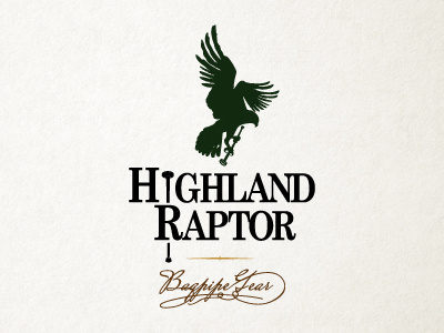Highland Raptor logo option animal bird classic cool design elegant ireland logo