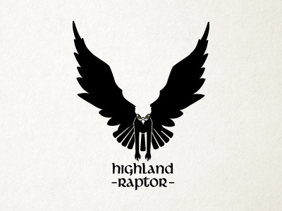 Highland Raptor logo option 2 animal bird classic cool design elegant ireland logo monochrome