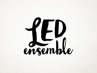 Led Ensemble handmade handwritten logo typographic