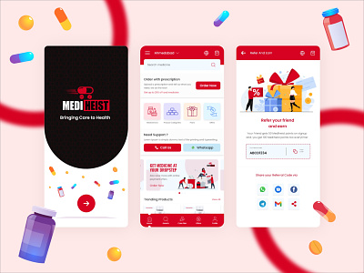Mediheist - Bringing Care to Health app design design design concept ecommerce app healthcare uiux uiux design user interface ux case study visual mockup