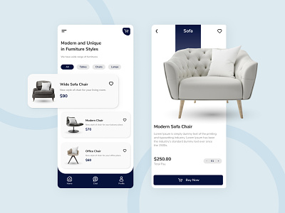 Modern Furniture App Design app app design design concept furniture app design illustration trending design ui uiux uiux design user interface ux case study visual design
