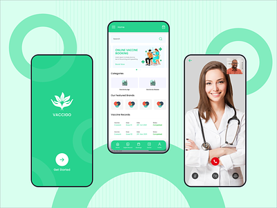 Vaccigo - Online Vaccine Booking App app design covid19 design design concept health healthcare ui design uiux uiux design user interface visual mockup