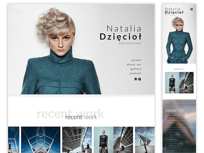 Responsive Web Design for Photomodel's Portfolio