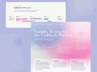 Usability Testing for the Cashback Platform Case Study design redesign testing ui uidesign usability ux webdesign