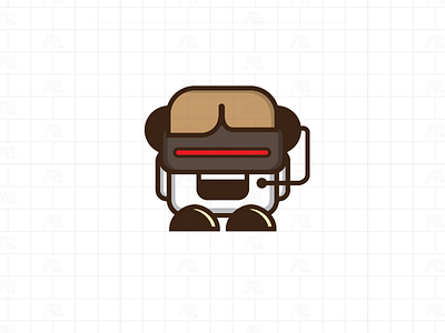 Virtual Reality Concept logo mascot cartoon illustration