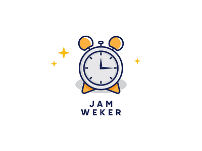 JAM WEKER icon logo illustration design