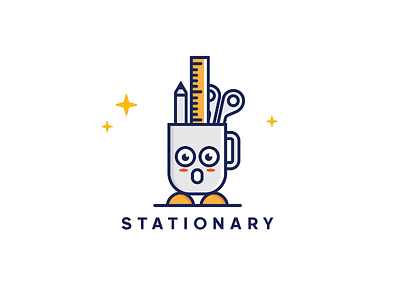 Stationary Icon Design icon logo illustration design