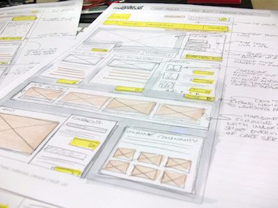 Wireframing Revised Homepage