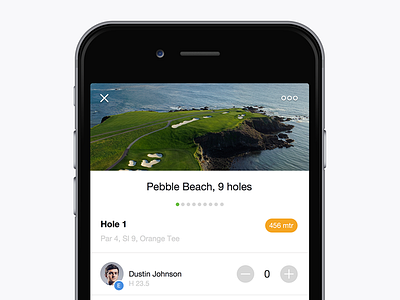 Keeping scores app golf interface ios iphone iphone6 mobile product score ui