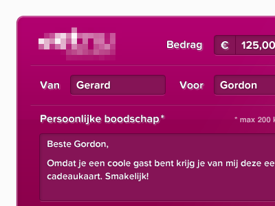 Dribbble cadeau order