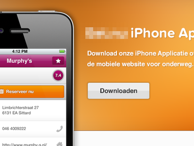 iPhone app, download link app interface iphone ui