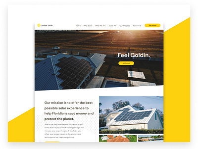 Solar Website Landing Page big image branding construction energy fullwidth header image renewable energy solar solar panel ui