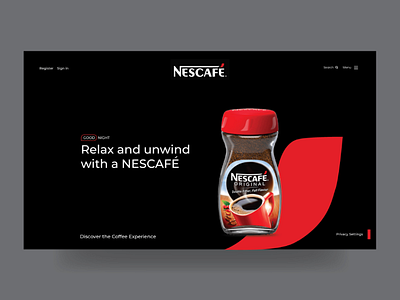 Nescafe UI design coffee black ui layout ux