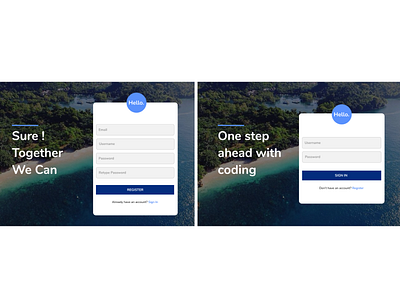 Sign In & Sign Up design login register sign in sign up ui ui design ux web design website