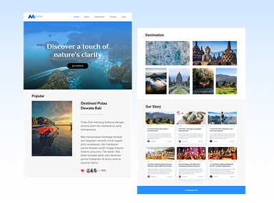 Mbolang blog culinary design destination indonesia landing page tradition travel ui ui design ux web design website