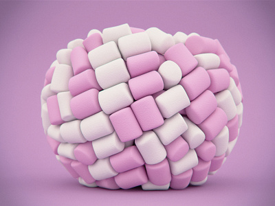 Marshmallow 3d ball cgi cinema4d marshmallow render