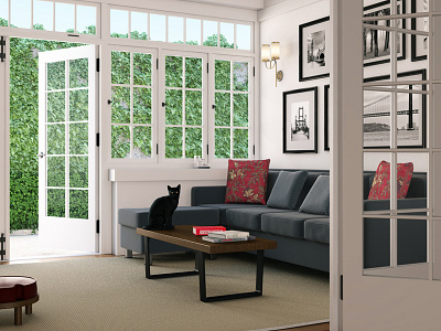 Living room 3d cgi cinema4d interior design living room render