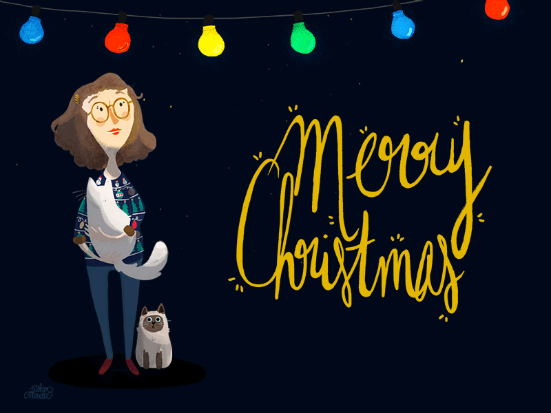 Merry Christmas animation christmas illustration photoshop