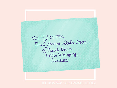 26. The Hogwart Acceptance Letter