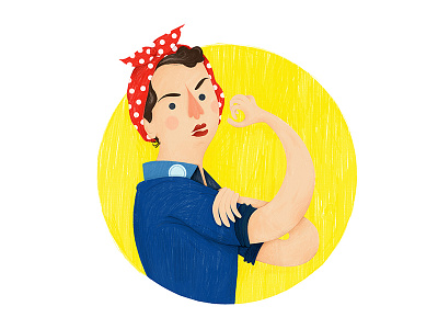 We Can Do It! feminism feminist illustration naomi parker portrait we can do it