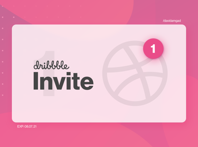 First Dribbble Invite by David Amgad on Dribbble