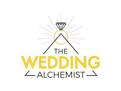 The Wedding Alchemist branding design flat logo minimal vector web
