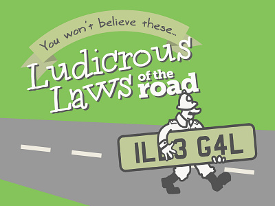 Infographic: Ludicrous Laws of the Road content marketing design green illustration infographic design wacom