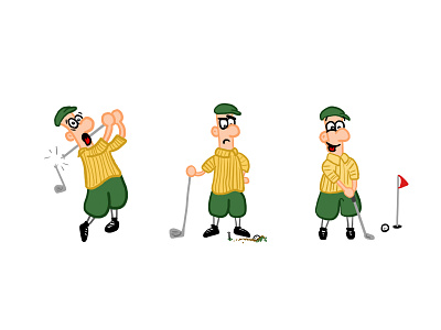 Golfing Illustration character illustration wacom