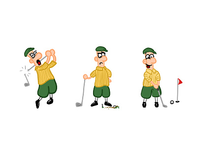 Golfing Illustration