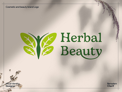 Herbal beauty logo beautiful beauty logo brand identity branding butterfly logo clean design graphic design herbal beauty herbal logo herbs leaf logo logo logo inspiration natural logo presentation