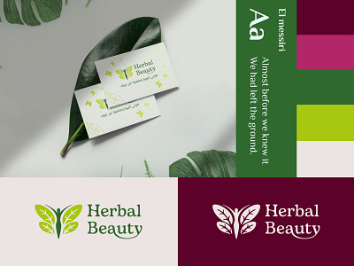 Beauty brand branding identity beauty color pallet beauty logo beauty typography branding business card design butterfly logo clean design graphic design leaf logo logo logo inpiration natural logo organic logo typography