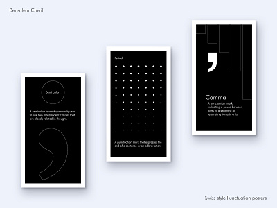 Swiss Style Punctuation posters