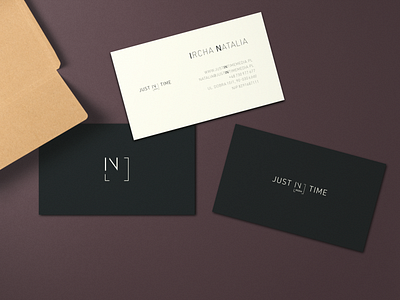 Logo and business card design for Just IN Time Media branding business card business card design logo logo design logotype print typography