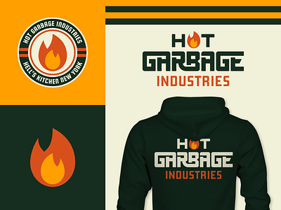 Hot Garbage Industries — Responsive Logo Set apparel badge brand identity branding design icon logo responsive design responsive logo typography