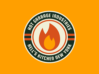 Hot Garbage Industries — Responsive Badge Logo badge brand identity branding design flames graphic design icon logo responsive design vector