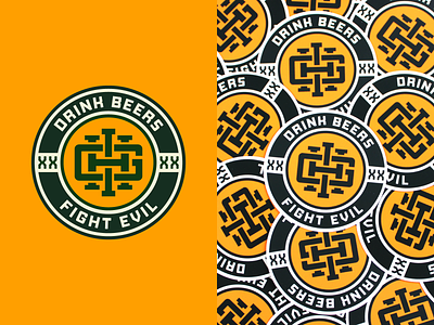 Hot Garbage Industries — Beer Mats badge design beer design beer mat branding design icon logo monogram slogan typography vector