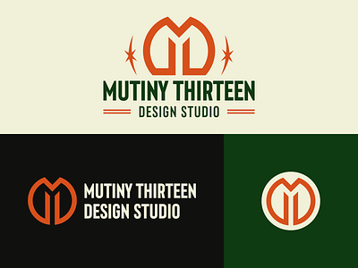 Mutiny Thirteen Design Studio — Modular Logo Set branding design favicon icon logo logo lockup monogram responsive design responsive logo typography wordmark