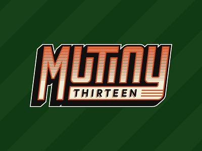 Mutiny Thirteen — Alternative Wordmark branding design drop shadow halftone logo logo design logo lockup typography vector wordmark