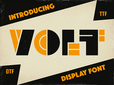 VOLT — Typeface 36 days of type design display font font design icon logo logomark typeface typeface design typography vector