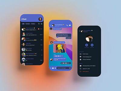 Chat Screen Concept app chat components design figma messenger minimal prototyping typography ui ux whatsapp